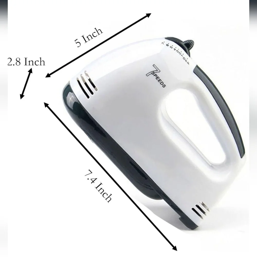 NIB Kitchen Electric Hand Mixer Home Cooking Tools Stainless Steel Accessories